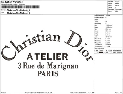 Christian Dior Atelier