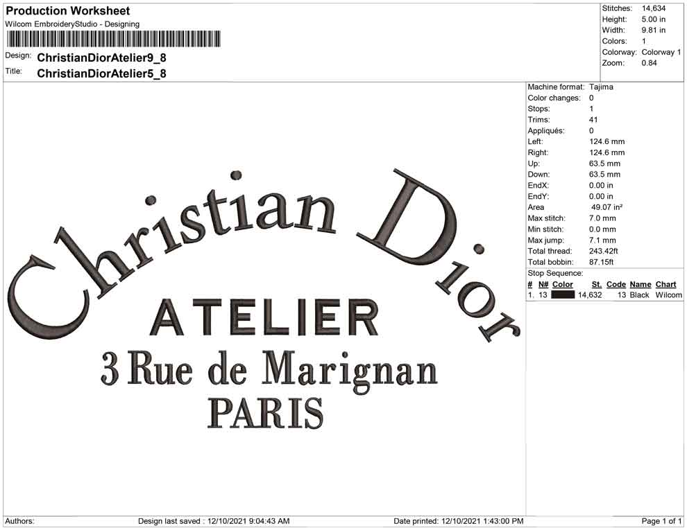 Christian Dior Atelier