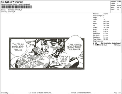 comic open wallet