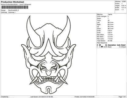 Devil Line Art
