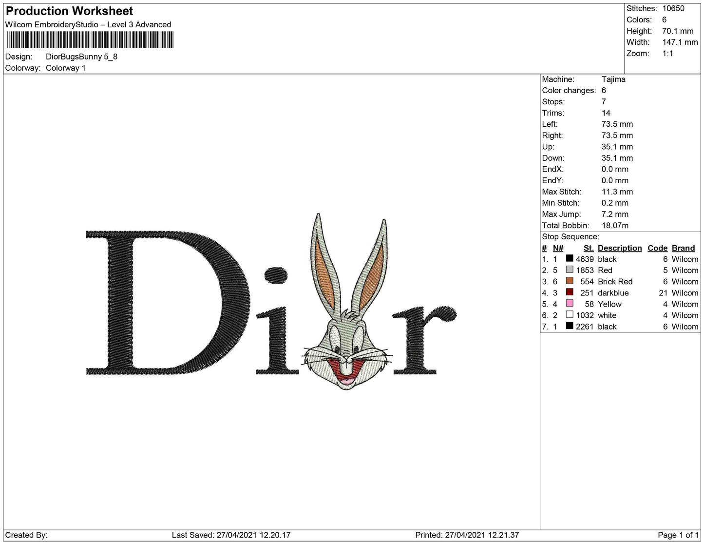 Dior Bugs Bunny
