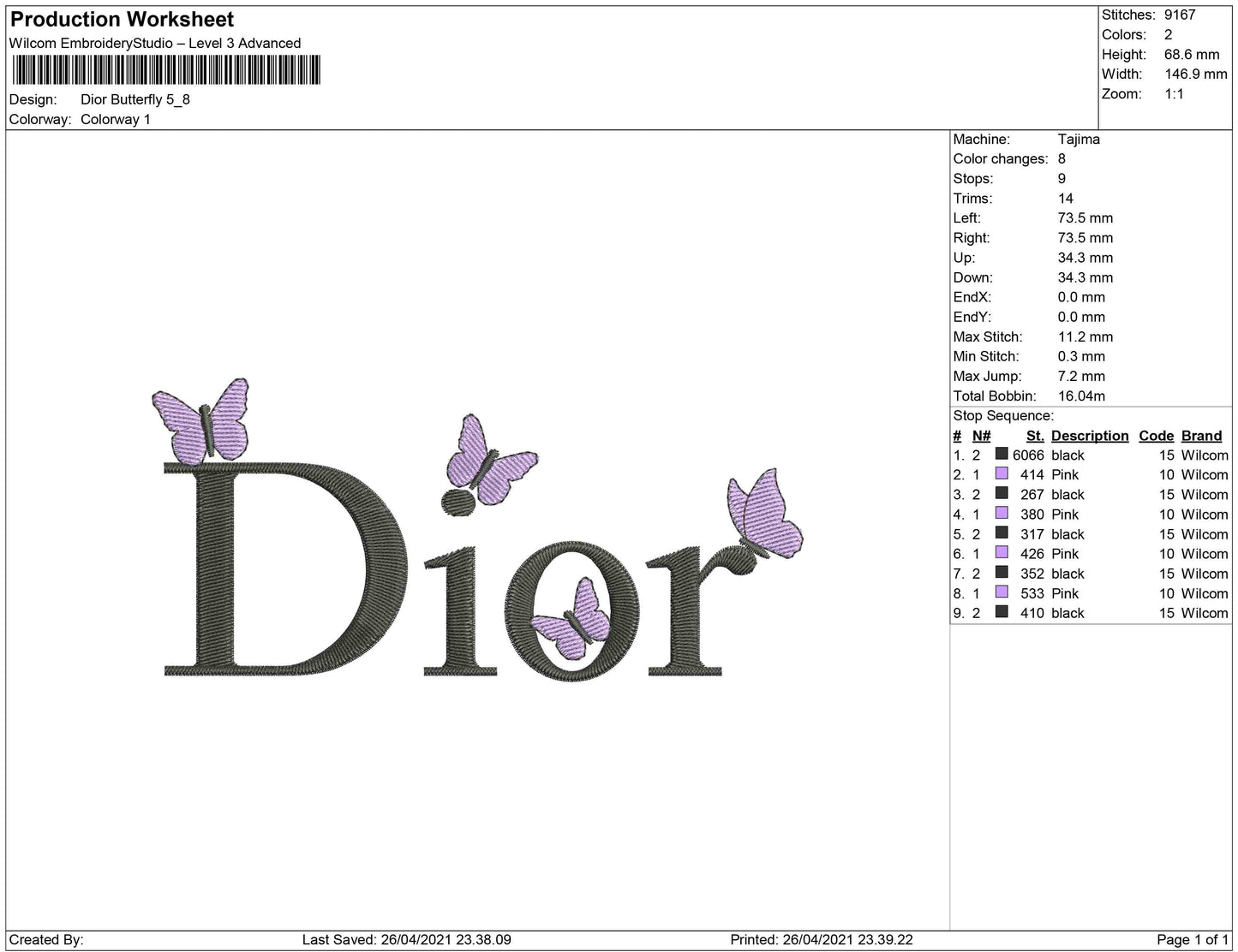 Dior-Schmetterling