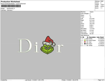 Dior Grinch Christmas