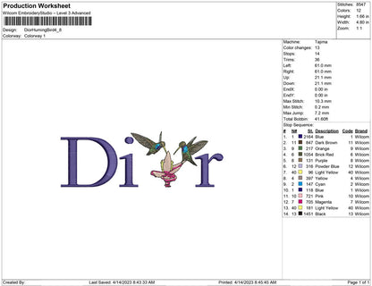 Dior Hummingbird