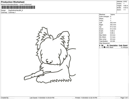 Dog Outline Hairy B