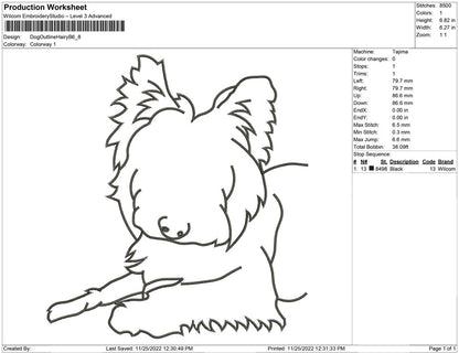 Dog Outline Hairy B