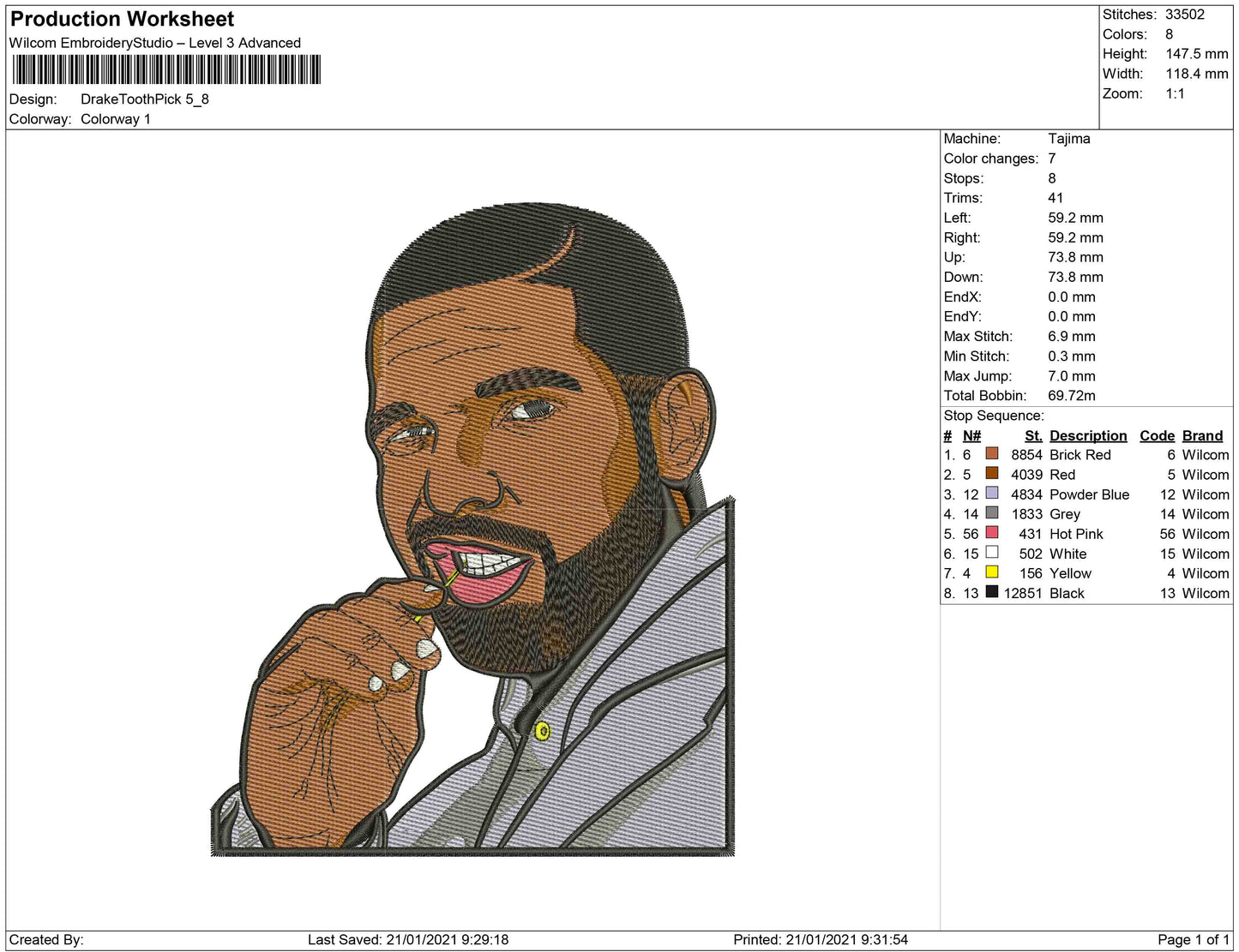 Drake with Tooth pick