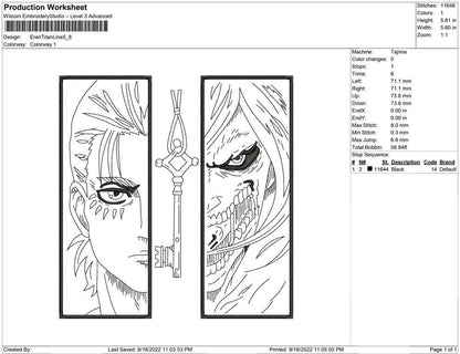 Eren Yeager Titan Line art