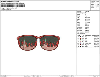 Eyeglass see fire