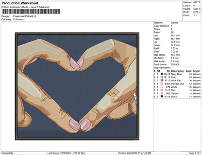 Finger heart Potrait
