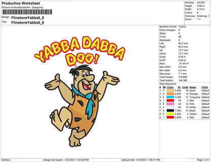 Flinstone Yabba dabba doo