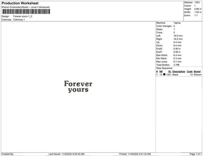 You are mine and Forever yours for wrist