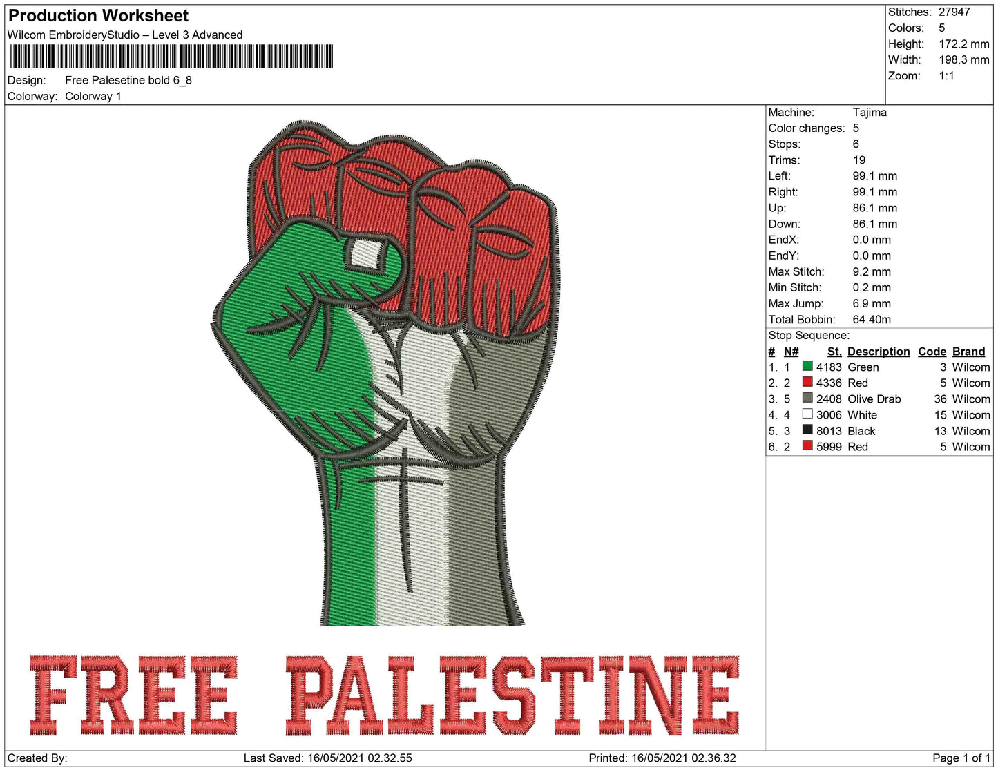 Free Palestine bold