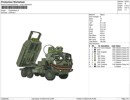 Frog Soldier Tank