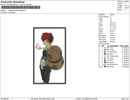 Gaara Solo Rectangle