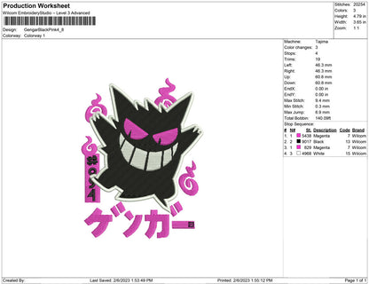 Gengar Black pink