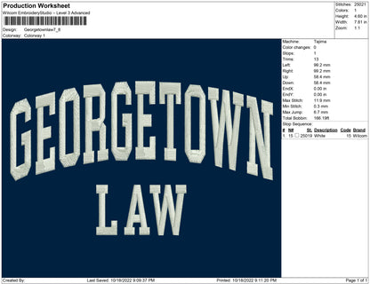 George Town Law Typo