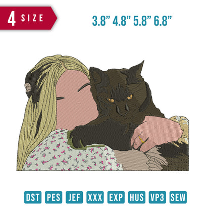 Girl and cat