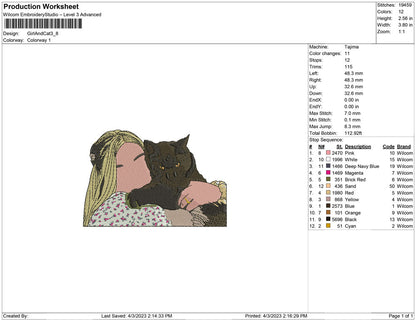 Girl and cat