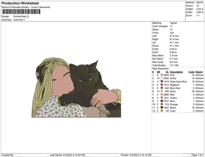Girl and cat