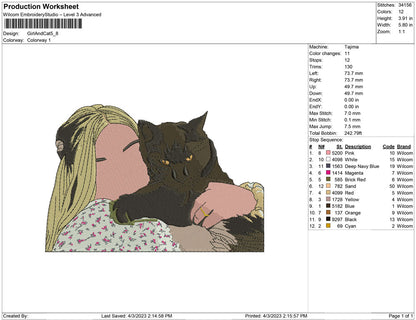 Girl and cat