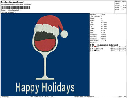 Glass Hat Santa