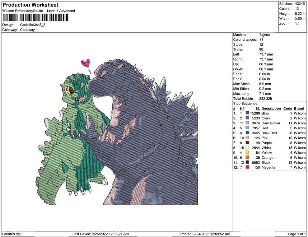 Godzilla Kissing
