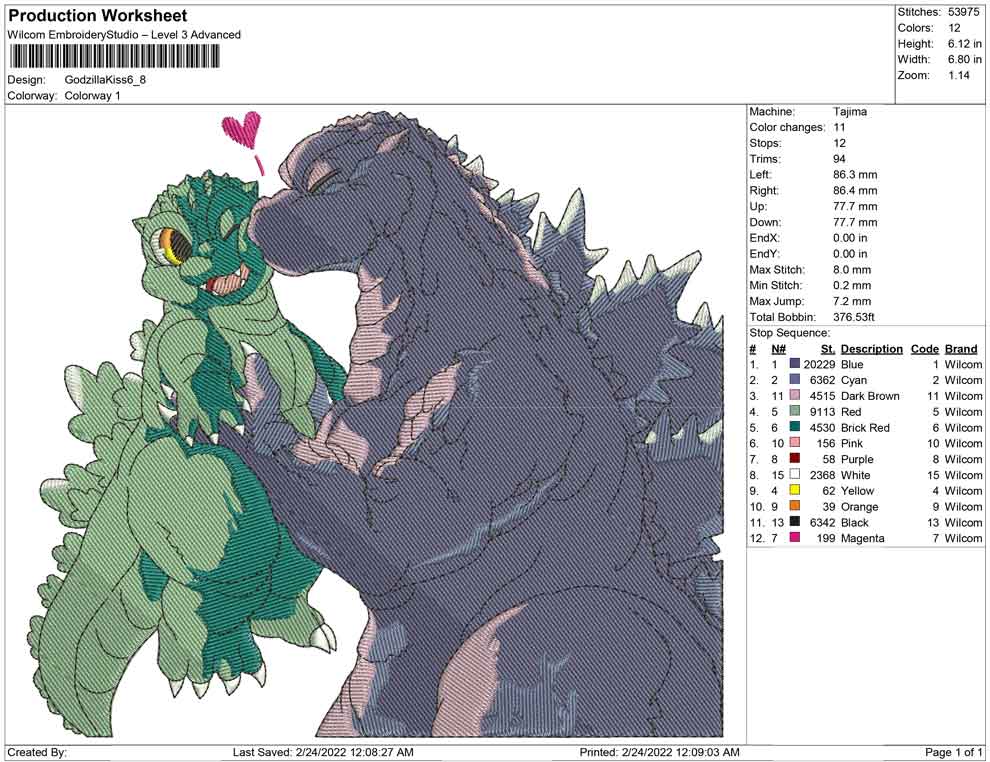 Godzilla Kissing