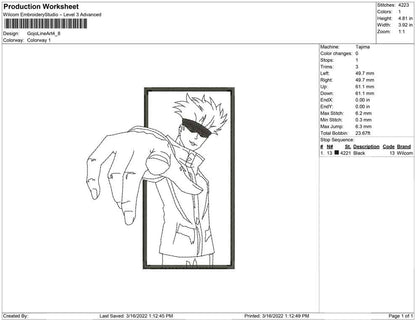 Gojo satoru Line art