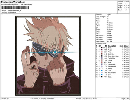Gojo open eyes