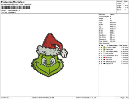 Grinchhut weihnachtsmann