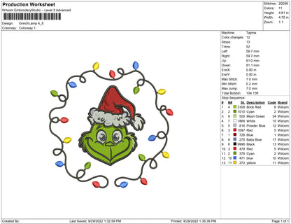 Grinch lamp
