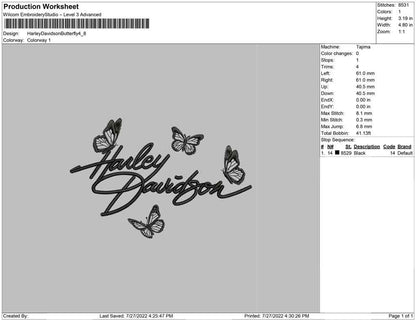 Harley Davidson Butterfly