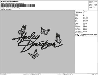 Harley Davidson Butterfly