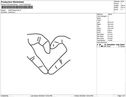 Heart Finger Line