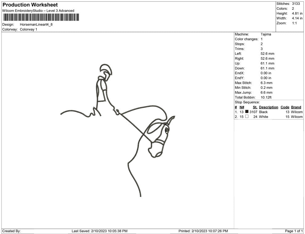 Horseman Line Art