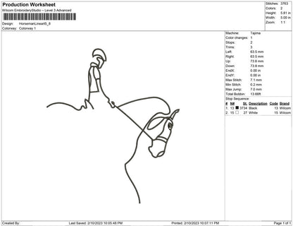 Horseman Line Art