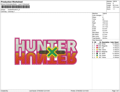 hunter x hunter typography