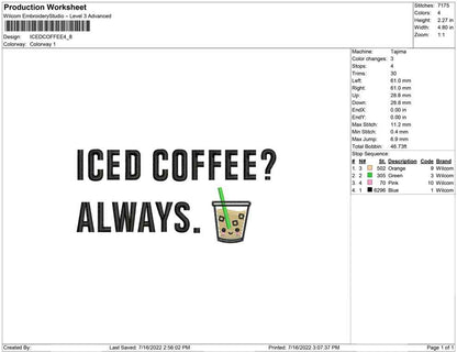 iced coffee