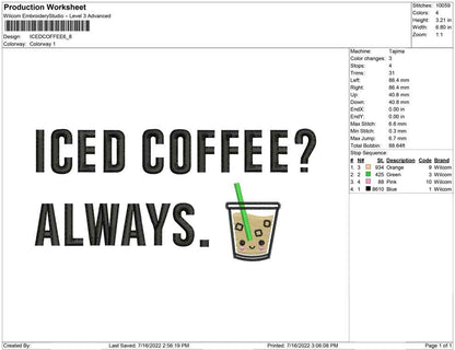 iced coffee