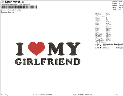 I Love my girlfriend