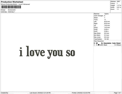 I love You so