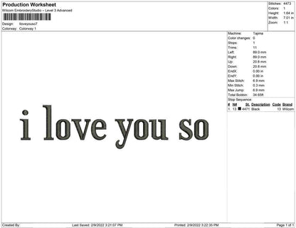 I love You so