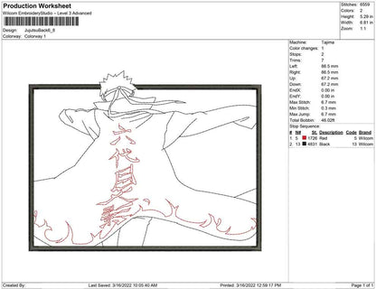 Jujutsu Back Line art