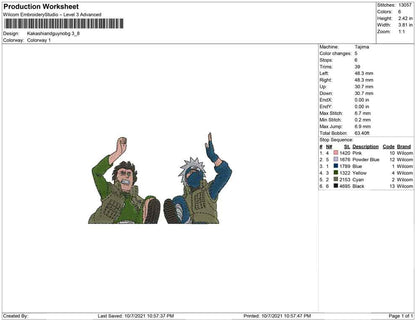 Kakashi and guy No BG