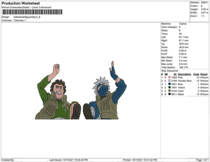 Kakashi and guy No BG