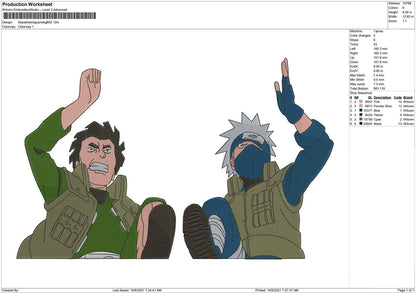 Kakashi and guy No BG BIG size