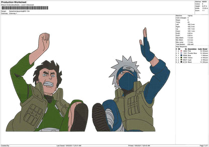 Kakashi and guy No BG BIG size