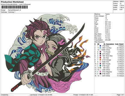 Kamado and Nezuko