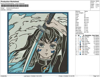 Kimetsu Sword Panel